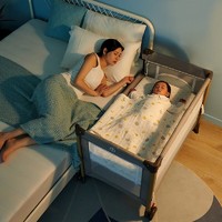 COOL BABY 酷豆丁 婴儿床可折叠便携式床移动新生多功能移动式宝宝床