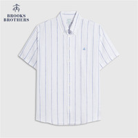 补贴购：Brooks Brothers 男士条纹短袖衬衫 1000091702
