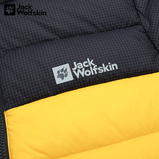 Jack Wolfskin狼爪羽绒服男秋冬户外运动700蓬羽绒内胆防风保暖外套5029511 5029511-3802/明黄色/偏小一码 M 175/96A/充绒量：114G