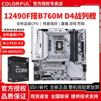COLORFUL 七彩虹 英特尔i5 12490F盒装搭配七彩虹B760M FROZEN WIFI D4主板CPU套装