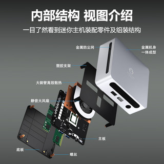 迷你主机锐龙5800U商务办公游戏LOL设计MINI台式电脑小主机低功耗4K R7-5800U