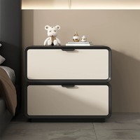 SAMEDREAM 全实木床头柜简约现代小型轻奢奶油风床头收纳卧室家用储物床边柜