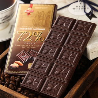Cnapmak 斯巴达克 白俄罗斯黑巧克力纯可可脂运动零食品72%盒装黑巧90g