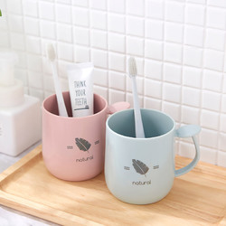 多美奇 漱口杯创意家用韩国欧式卫生间刷牙杯浴室情侣塑料牙刷杯子牙缸