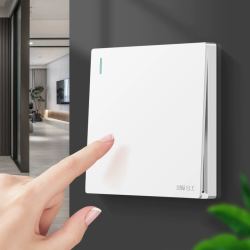 国际电工 86型二开双控开关家用暗装雅白双开双控2开两开单联面板