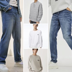 JACK&JONES 杰克琼斯 轻薄羽绒服+长袖打底衫+圆领卫衣+弹力牛仔裤+恒温牛仔裤