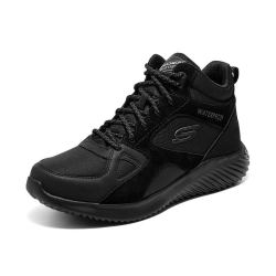skechers斯凯奇男士运动休闲鞋秋冬中高帮保暖舒适靴子