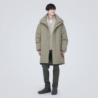 MUJI 無印良品 无印良品 MUJI 男式 不易沾水 立领羽绒大衣 羽绒服 外套