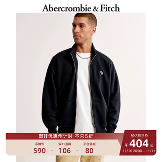 Abercrombie & Fitch AF 街头风夹克中性风美式复古拉链抓绒卫衣外套 342749-1