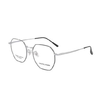 essilor 依视路 CVO4009SV 银色钛金属眼镜框+膜岩系列 1.60折射率