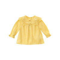 戴维贝拉 女童衬衫春秋宝宝格子上衣小童洋气儿童长袖衬衣