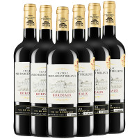 Chateau Pied d'Argent Bellevue 银麓谷酒庄 法国原装 波尔多银麓谷干红葡萄酒   750ml*6支