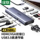  UGREEN 绿联 Type-C扩展坞USB千兆网口拓展坞HDMI/VGA转接头雷电4分线器HUB读卡通用苹果15MacBook Air华为小米笔记本　