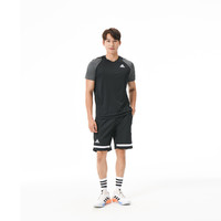 adidas 阿迪达斯 运动套装秋季男式休闲短袖登山健身T恤上衣+五分短裤