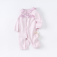 88VIP：戴维贝拉 女童连体衣2023秋季新款新生儿哈衣婴儿衣服爬服