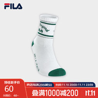 FILA 斐乐 官方女袜中腰袜2023秋季时尚舒适运动休闲袜中筒袜