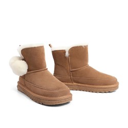 SENDA 森达 甜美雪地靴女冬季舒适保暖户外休闲短靴ZT728DD2 棕色 37
