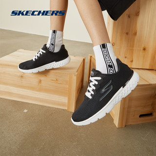 斯凯奇（Skechers）女鞋缓震跑步鞋百搭软底轻便运动休闲鞋 黑色/白色 36码