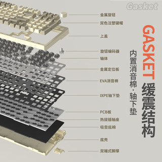 BASIC 本手 AK98客制化键盘 三模机械键盘热插拔 gasket结构