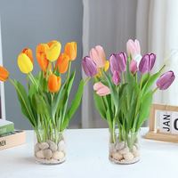 静候花开 室内水培植物荷兰郁金香种球混合郁金香3球+玻璃瓶+石子+肥 裸根不带土