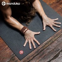 Manduka青蛙瑜伽垫专业防滑黑色加长pvc垫子传奇黑垫家用健身垫
