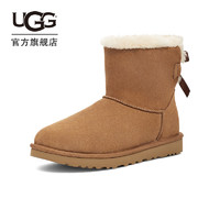 UGG 2023秋季新款女士休闲舒适平底纯色迷你时尚短靴雪地靴1153611