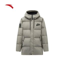 anta安踏热雪羽绒服丨中长款防泼水羽绒服男连帽保暖棉服152418901