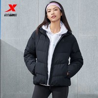 XTEP 特步 女羽绒服运动连帽外套加厚女棉服