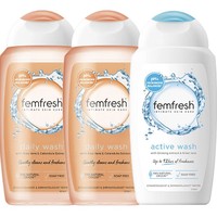 femfresh 芳芯 英国进口弱酸性女性私处洗液私处护理液三支装套装