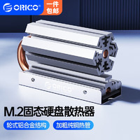 奥睿科（ORICO）M.2 SSD固态硬盘散热器 固态硬盘导热散热 全铝合金散热马甲 M2HS5/6 【M.2 散热器】纯铜热管/轮式铝合金2