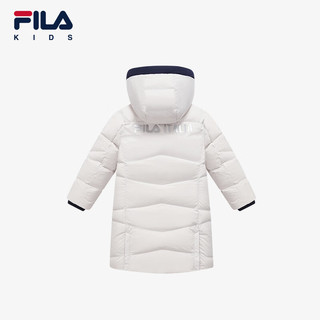 FILA 斐乐 童装儿童羽绒服冬男中大童运动保暖长款外套 南极灰-GY 140