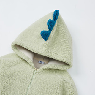 森马（Semir）童装儿童外套20舒适仿羊羔绒女童上衣男童潮流 粉绿40351 100cm
