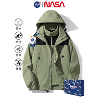 AYUNZ NASA联名冲锋衣男女同款秋冬季三合一户外防风防水登山服外套
