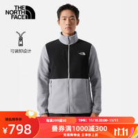 北面（The North Face）抓绒衣外套户外防风保暖舒适男可做冲锋衣内胆83O9 GVV/灰色 S/165