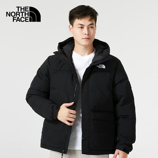 北面（The North Face）北面抗寒羽绒服男秋冬户外防风保暖面包服700蓬鹅绒夹克外套 JK3/黑色/拉链口袋 XL