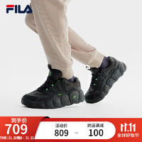 斐乐（FILA）男鞋复古运动鞋2023冬加绒可颂鞋休闲鞋老爹鞋 黑-IB 41