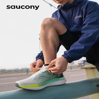 索康尼（SAUCONY）男鞋女鞋 23冬季TIDE浪潮跑鞋轻便透气运动鞋减震耐磨跑步鞋 TIDE/浪潮/白黑黄 37.5/5/230mm