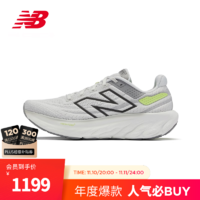 NEW BALANCE NB男鞋女鞋1080 v13系列冬季款舒适透气运动缓震专业跑步鞋 灰白色 男款 M1080I13 标准鞋楦D 44.5(男码 脚长28.5cm)