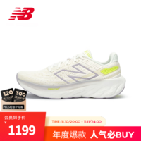 NEW BALANCE NB男鞋女鞋1080 v13系列冬季款舒适透气运动缓震专业跑步鞋 浅奶白 女款 W1080F13 标准鞋楦B 43(男码 脚长27.5cm)