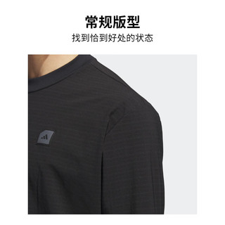 adidas阿迪达斯男装秋季高尔夫运动圆领长袖套头衫IL9647 黑色 A/S