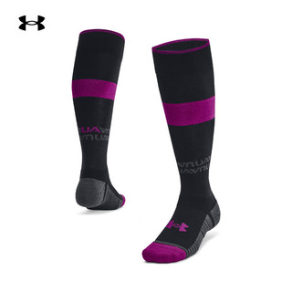 安德玛（UNDERARMOUR）秋冬High Rise男女训练运动中筒袜1380883 黑色001 L