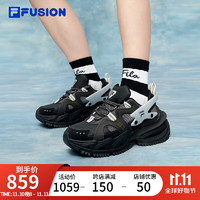 斐乐（FILA）FUSION斐乐潮牌铠甲鞋老爹鞋女鞋2023冬休闲运动鞋 黑-BK 38.5