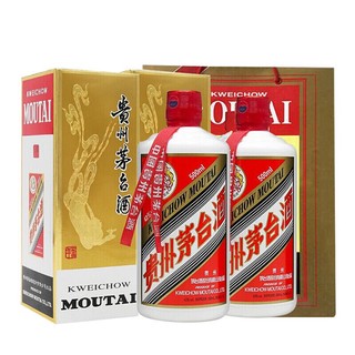 MOUTAI 茅台 贵州飞天茅台酒2023年43度酱香型白酒500ml每瓶 飞天茅台43度500ml*2瓶