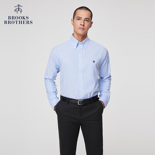 布克兄弟（BrooksBrothers）男士牛津纺扣结领休闲长袖衬衫 4003-蓝色【拍小一码】 L