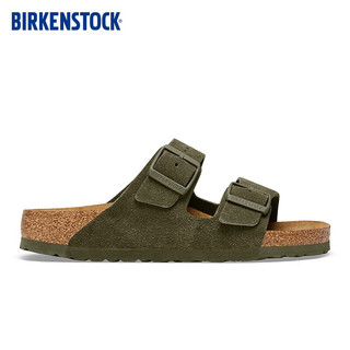 BIRKENSTOCK软木拖鞋舒适百搭男女同款双扣拖鞋Arizona系列 绿色常规版1025657 40