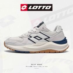 lotto乐途菱型老爹鞋男士复古增高秋冬季休闲运动ins网红超火潮鞋