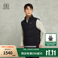 KOLON SPORT/可隆羽绒马甲 男子户外防泼水运动中量鹅绒服马夹 LHDV3WN201-BK 黑色 190/4XL