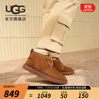 UGG 男士休闲舒适系带平底时尚雪地靴经典靴 1110369 CHE  栗色 42