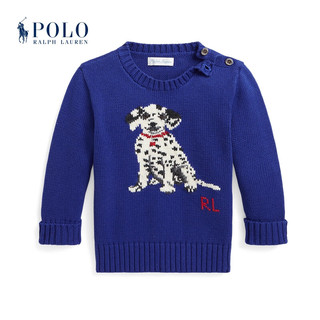 Polo Ralph Lauren 拉夫劳伦 婴童 斑点狗嵌花织针织衫RL40852 400-蓝色 12M