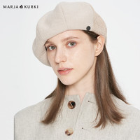玛丽亚.古琦（MARJA KURKI）保暖帽子女士冬季 气质贝雷帽画家帽 时尚休闲帽 米色